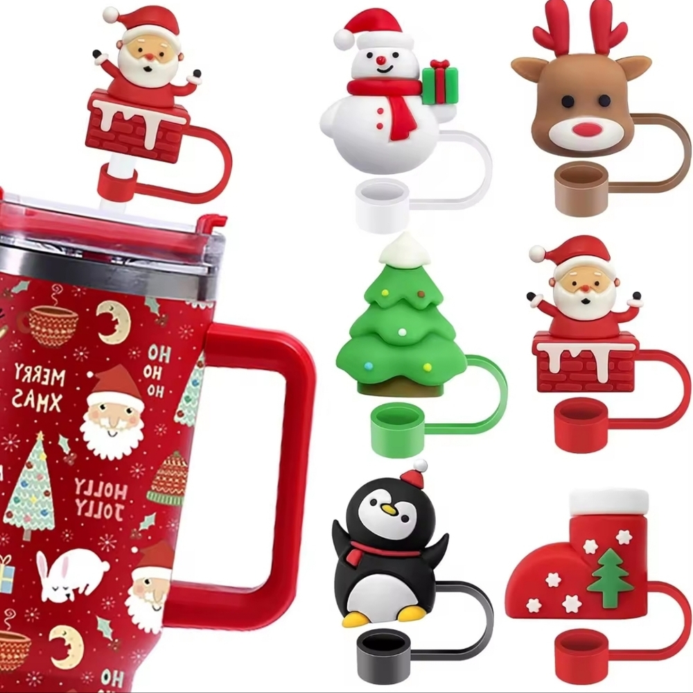 Cute Christmas Straw Covers